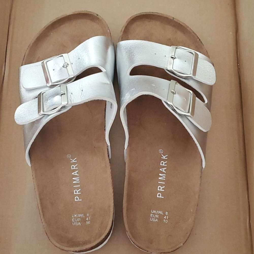 New Silver Women Slide